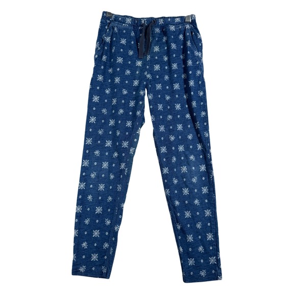 Tea Collection Pants Blue Floral Print Drawstring Waist Casual Girls Size 7‎ - Picture 1 of 11